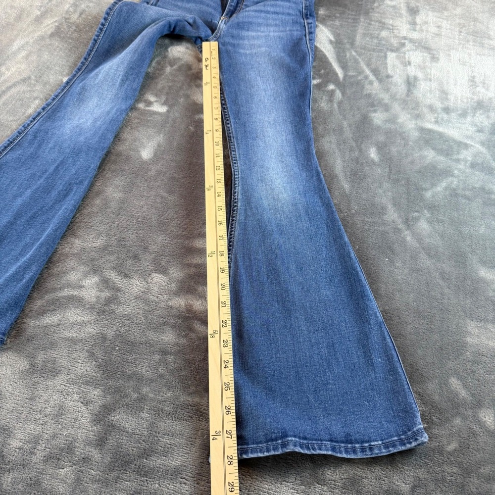 Hollister Curvy High-Rise Flare Jeans Blue Classic Stretch 000S W23S‎ - Picture 9 of 11